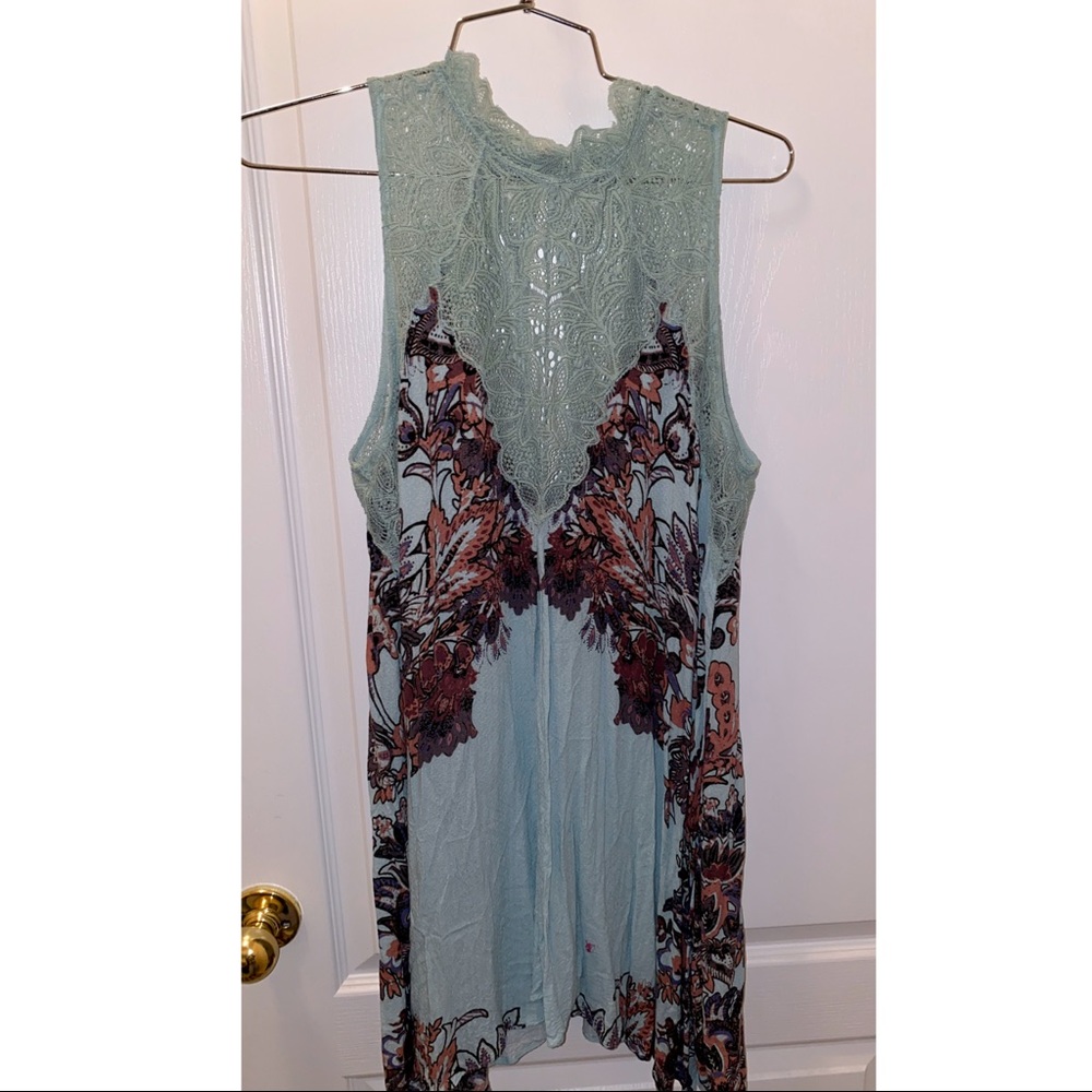 Light blue Free People high neck dress